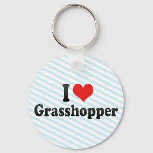 I Love Grasshopper Keychain