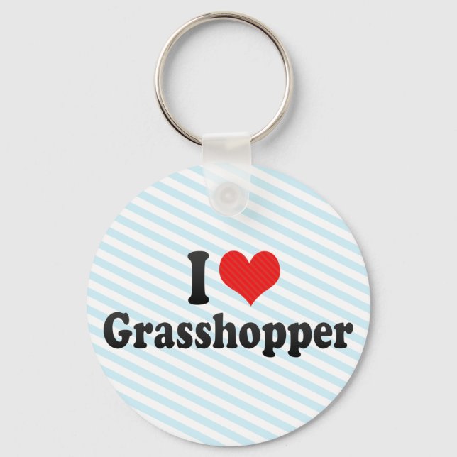 I Love Grasshopper Keychain (Front)