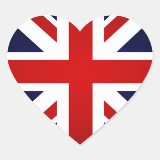 I Love Great Britain - Union Jack British flag Heart Sticker