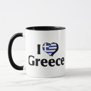 I Love Greece Flag Mug