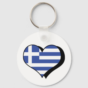 I Love Greece Keychain