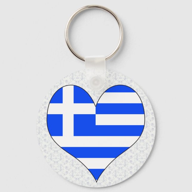 I Love Greece Keychain (Front)