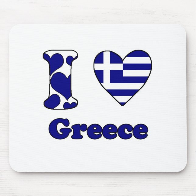 I love Greece Mouse Pad (Front)