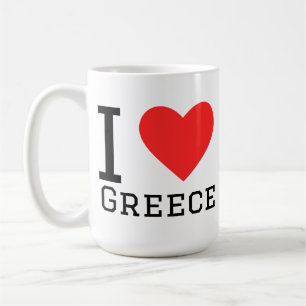 I love Greece square sticker Coffee Mug