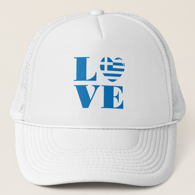 I love Greece Trucker Hat (Front)