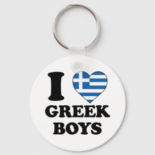 I love Greek boys Keychain