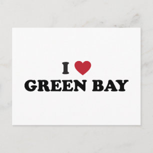 I Love Green Bay Wisconsin Postcard