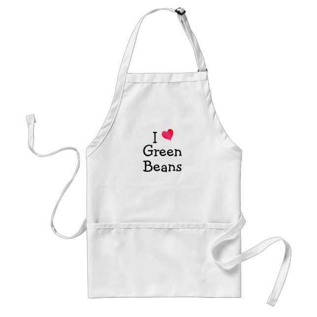 I Love Green Beans Standard Apron (Front)