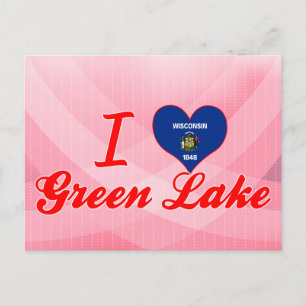 I Love Green Lake, Wisconsin Postcard