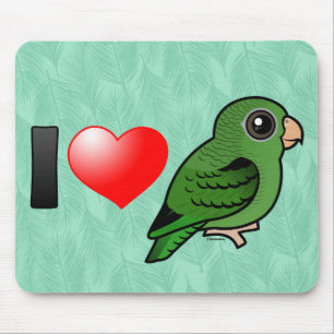 I Love Green Linnies Mouse Pad