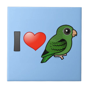 I Love Green Linnies Tile