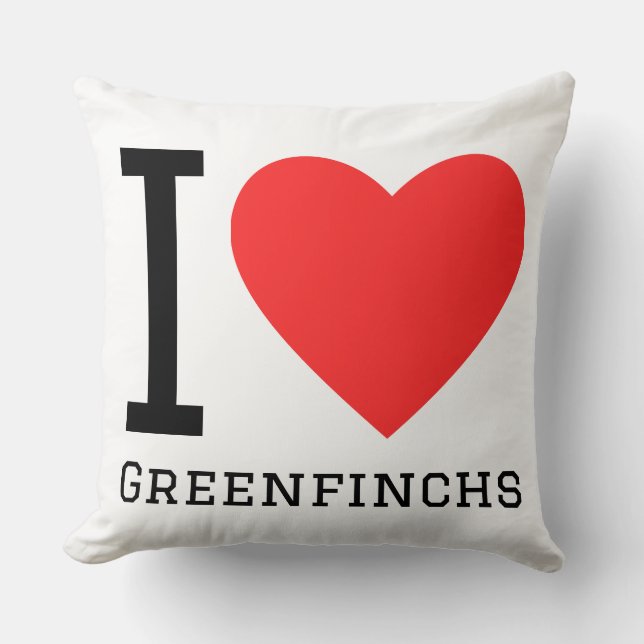 I love greenfinchs  throw pillow (Front)