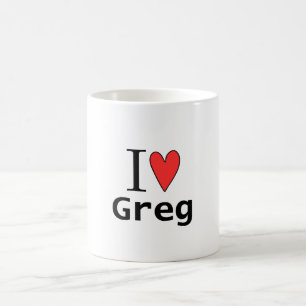 I Love Greg Coffee Mug