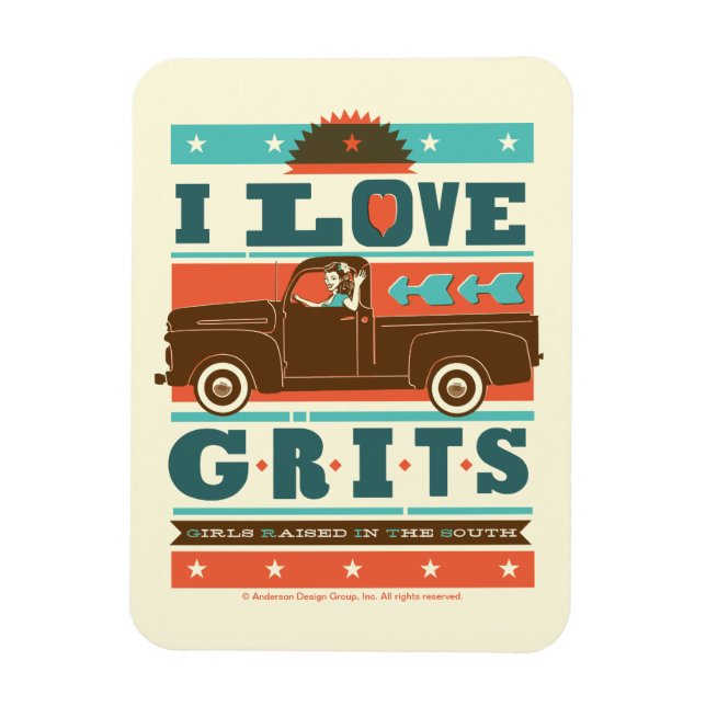 I Love Grits Magnet (Vertical)