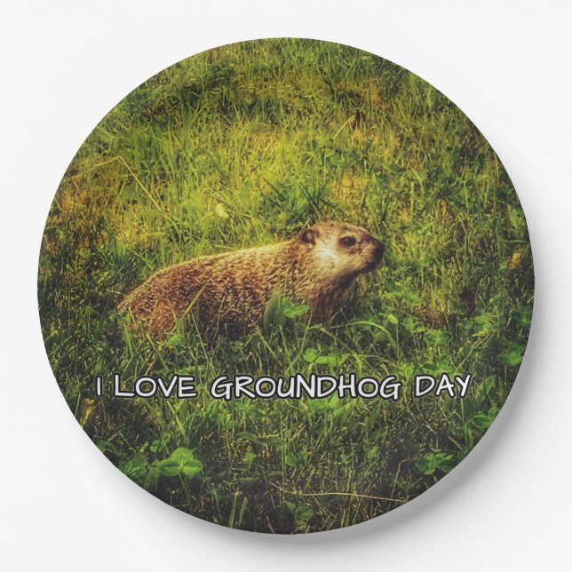 I love Groundhog Day plates (Front)