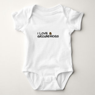 I love groundhogs baby bodysuit
