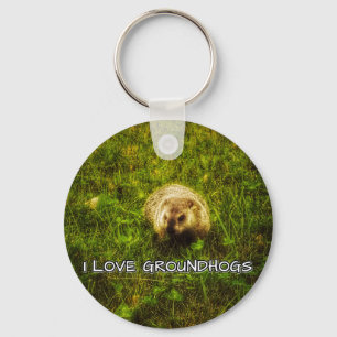 I love groundhogs keychain