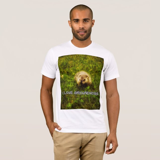 I love groundhogs t-shirt (Front Full)