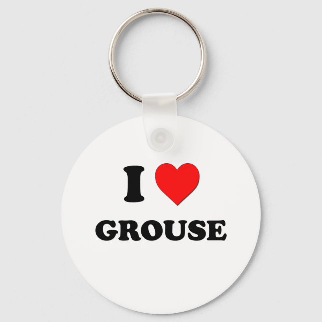 I Love Grouse Keychain (Front)