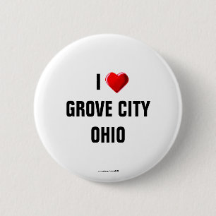 I Love Grove City, Ohio 2 Inch Round Button