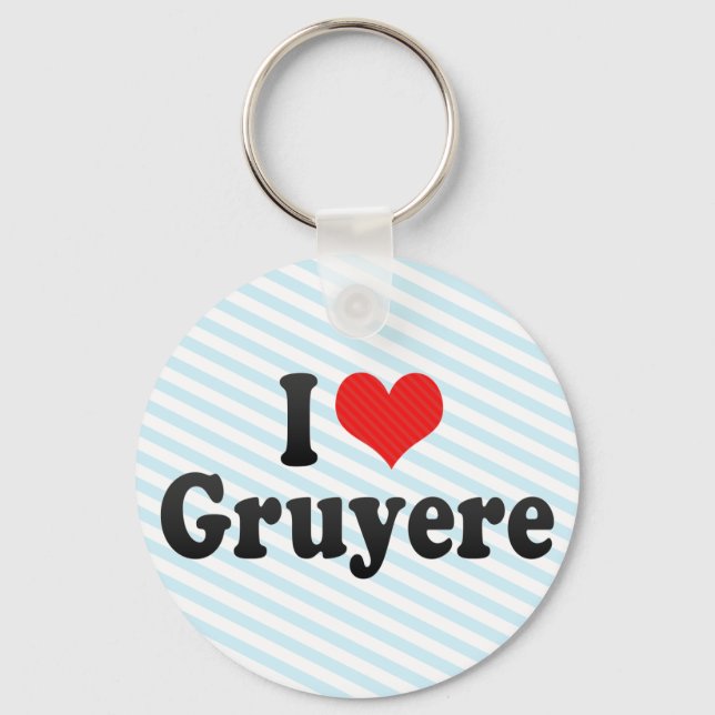 I Love Gruyere Keychain (Front)