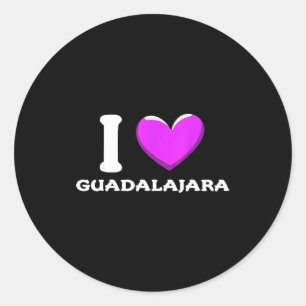 I Love Guadalajara Mexico Classic Round Sticker