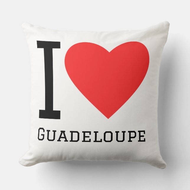 I love guadeloupe throw pillow (Front)