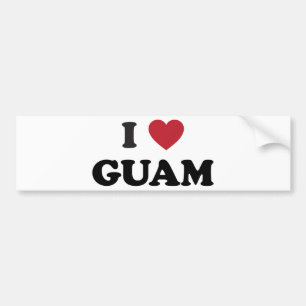 I Love Guam Bumper Sticker
