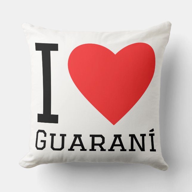 I love guarani throw pillow (Front)