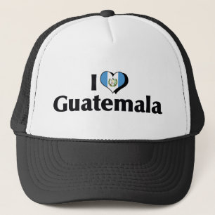 I Love Guatemala Flag Trucker Hat