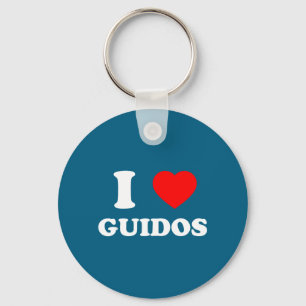 I Love Guidos Funny Italian American Quote Keychain