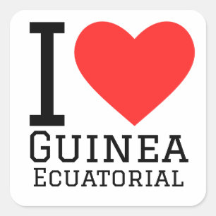 I love Guinea Ecuatorial  Square Sticker