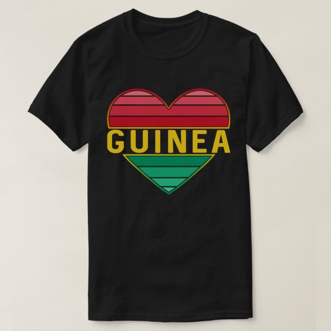 I Love Guinea, Guinean Heart T-Shirt (Design Front)