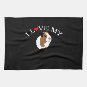I Love Guinea Pig   Guinea Pig Lovers Kitchen Towel