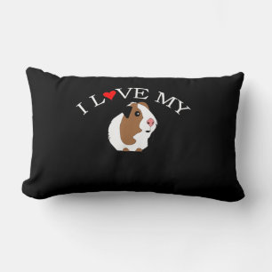 I Love Guinea Pig Guinea Pig Lovers Lumbar Pillow