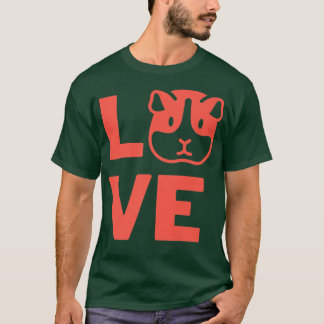 I Love Guinea-Pig Rodents Pet Owners and Animal Lo T-Shirt