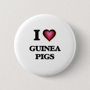 I Love Guinea Pigs 2 Inch Round Button