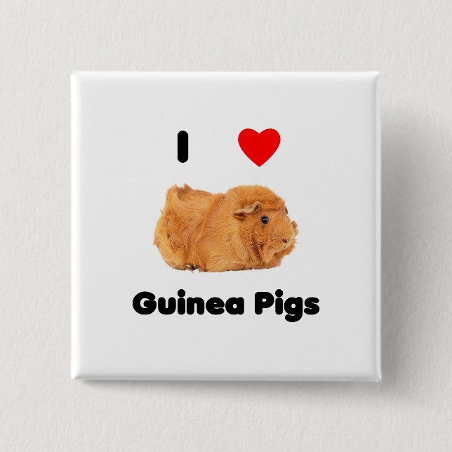 I love guinea pigs Button (Front)