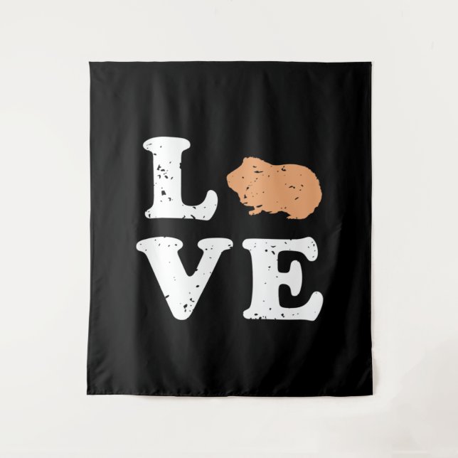 I Love Guinea Pigs Essential Tapestry (Front)
