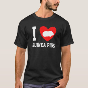 I Love Guinea Pigs Heart Guinea Pig Pet T-Shirt