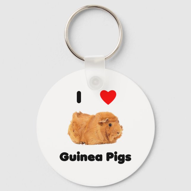 I love guinea pigs Keychain (Front)