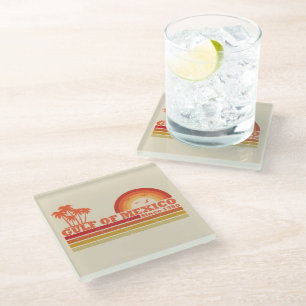 I love Gulf of Mexico est 1550 vintage Glass Coaster