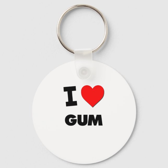 I Love Gum Keychain (Front)