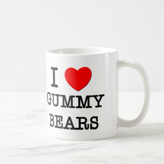 I Love Gummy Bears Coffee Mug (Right)