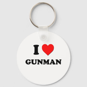 I Love Gunman Keychain