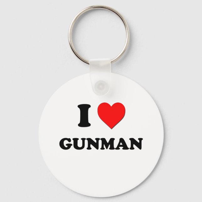 I Love Gunman Keychain (Front)