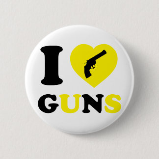 I Love Guns 2 Inch Round Button