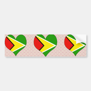 I Love Guyana Bumper Sticker
