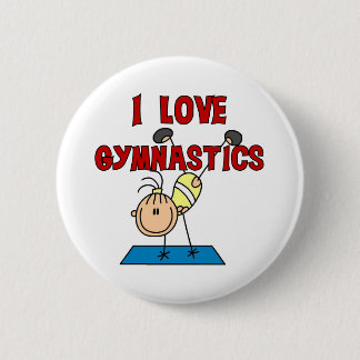 I Love Gymnastics 2 Inch Round Button
