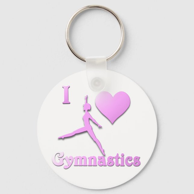 i love gymnastics #6 keychain (Front)